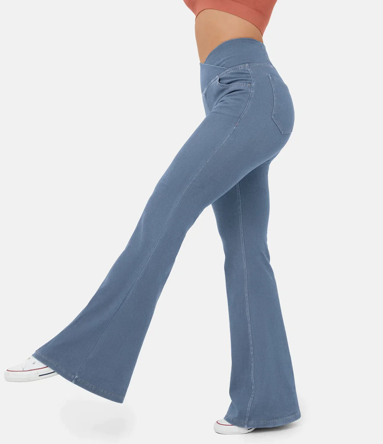 Out-Shine | Crossover jeans with high waist