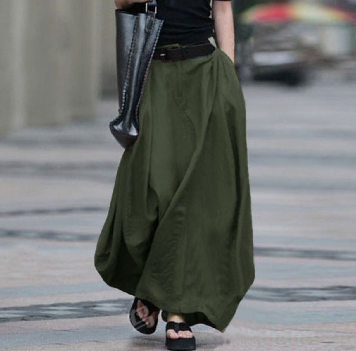 Out-Shine | Cotton and linen skirt