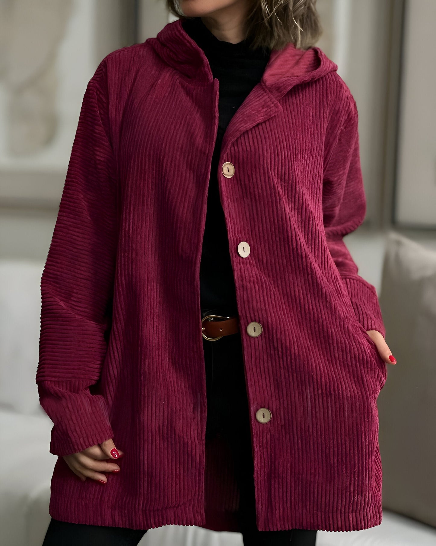 Out-Shine | Corduroy Casual Hooded Jacket
