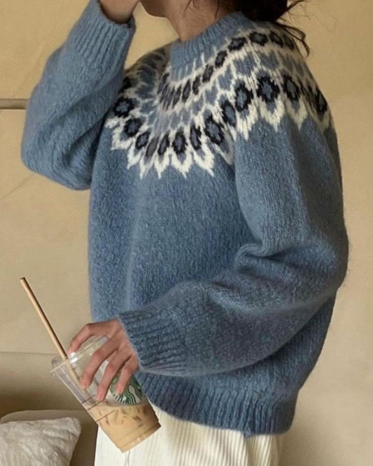 Out-Shine | Round Neck Long Sleeve Sweater