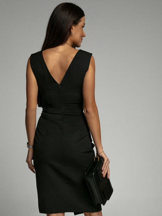 Out-Shine | Women's V Neck Slit Dress Formal