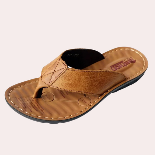 Out-Shine | Comfortable Men's Leather Slippers Comfortable & Stylish in Summer