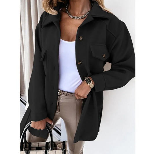 Out-Shine | Long Blue Summer Fleece Jacket with Detachable Hood and Snap