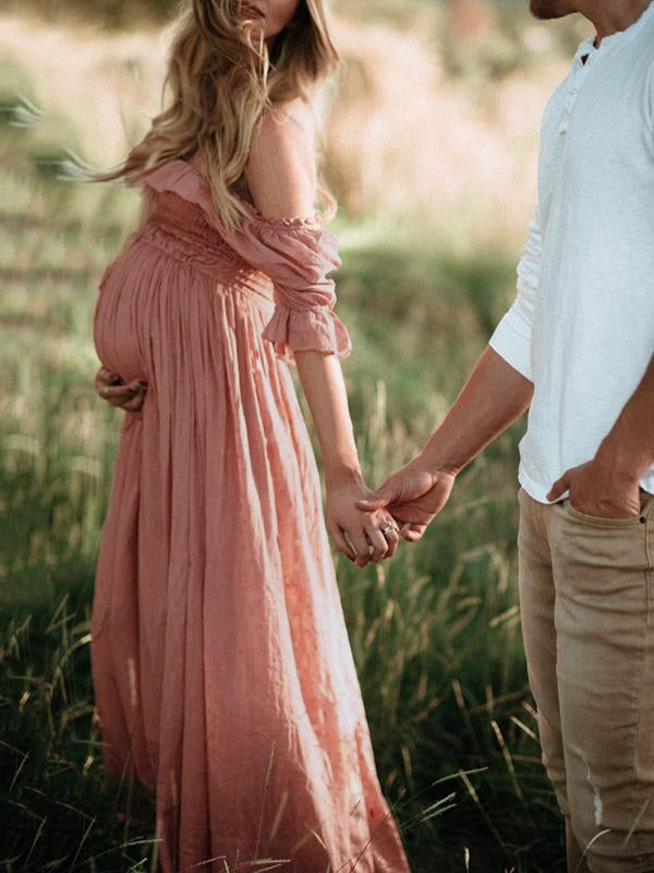 Deslumbra | Boho Chic: Vestido premamá con cuello bota