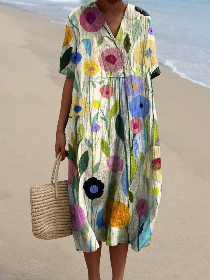 Out-Shine | Colorful Flowy Spring Dress
