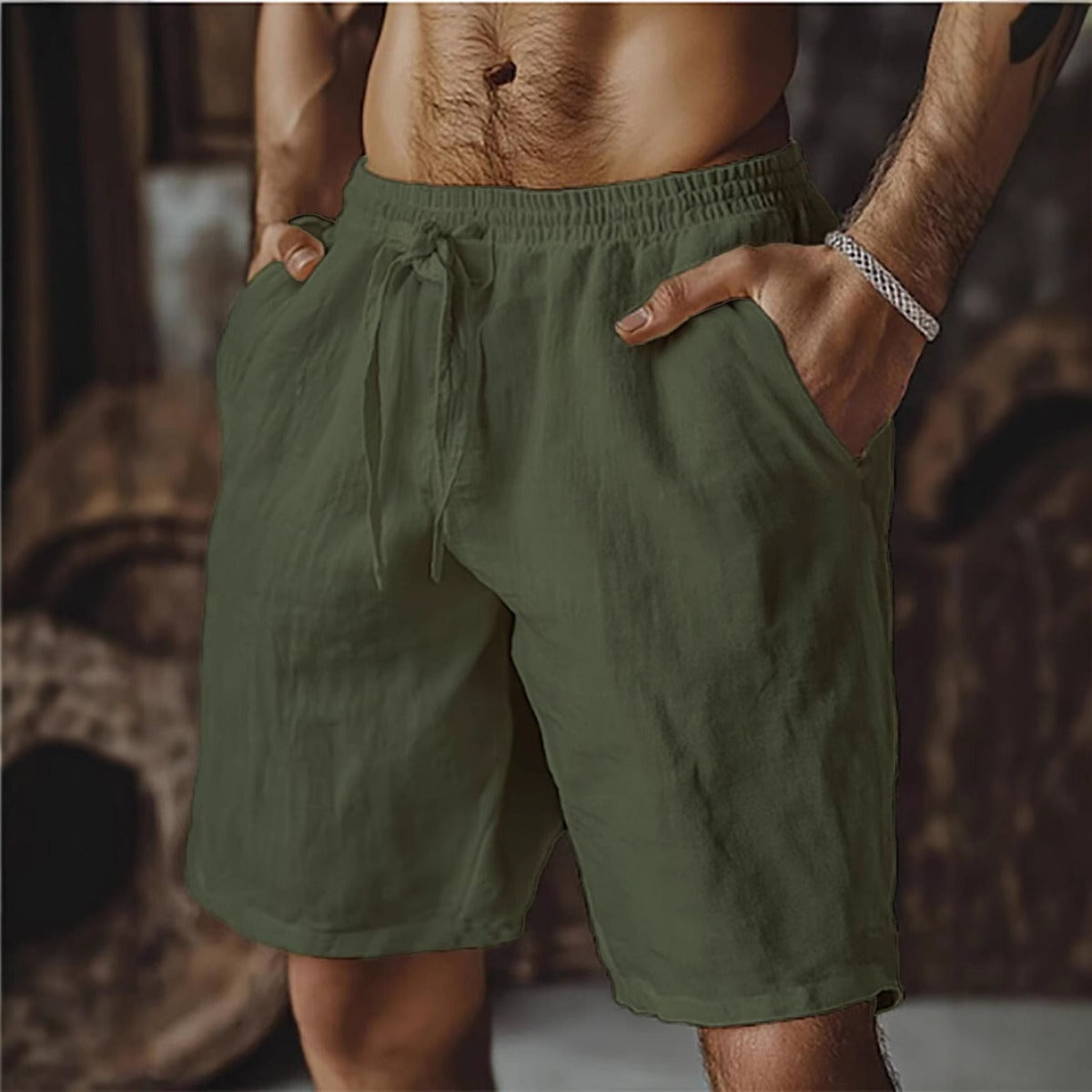 Out-Shine | Cotton and linen men's lace-ups