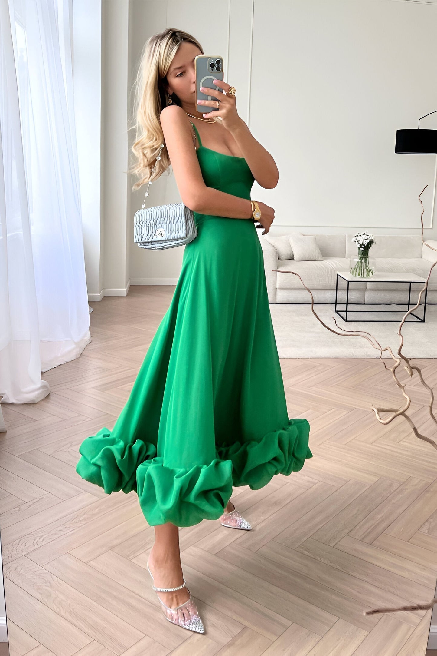 Out-Shine | Elegant Detail Silhouette Dress