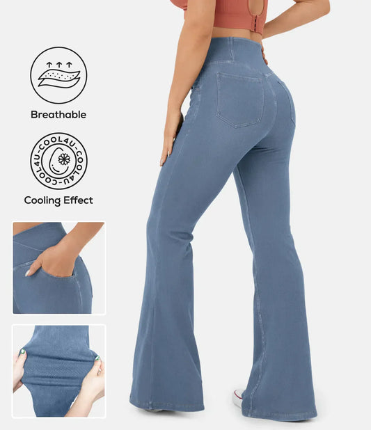 Out-Shine | Crossover jeans with high waist