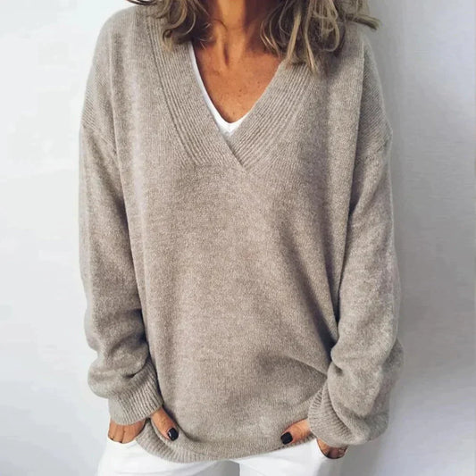 Out-Shine | V-Neck Sweater With Long Sleeves
