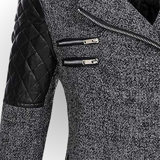 Out-Shine | Trendy Slanted Zip Jacket