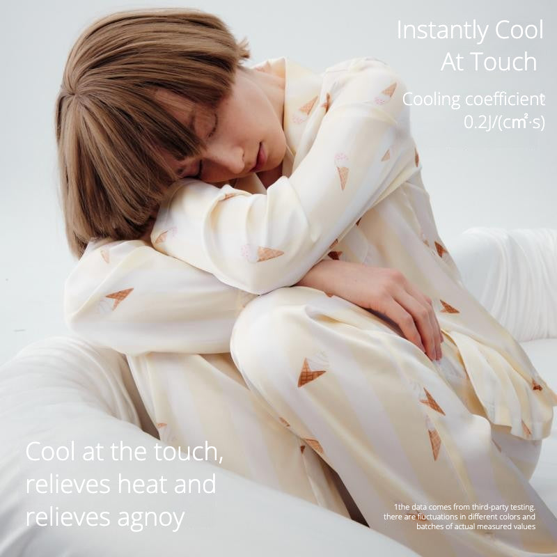 Out-Shine | Men's and Women's Ice Silk Pajamas Loungewear Set