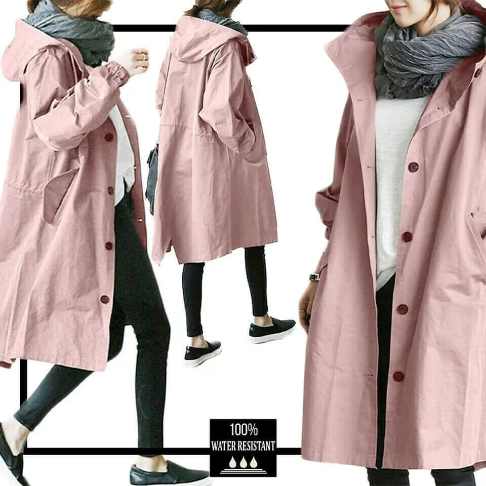 Out-Shine | Oversized Hooded Windbreaker Rain Jacket