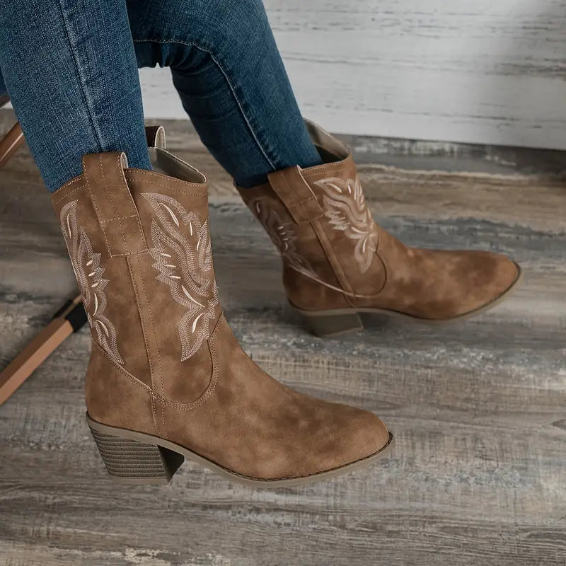 Out-Shine | Stylish Leather Cowboy Women's Boots