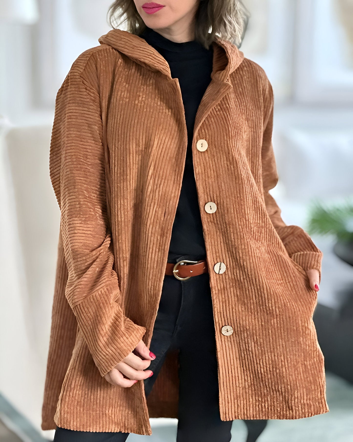 Out-Shine | Corduroy Casual Hooded Jacket