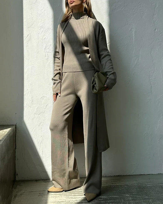 Deslumbra | Conjunto Fudus de cachemir beige - Clara