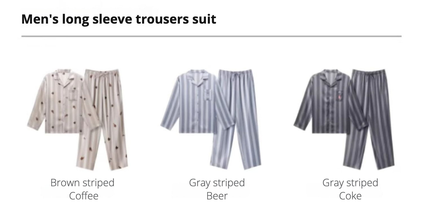 Out-Shine | Men's and Women's Ice Silk Pajamas Loungewear Set