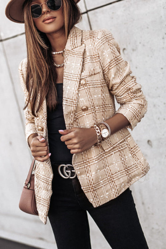 Deslumbra | Atrapa el blazer cruzado a cuadros