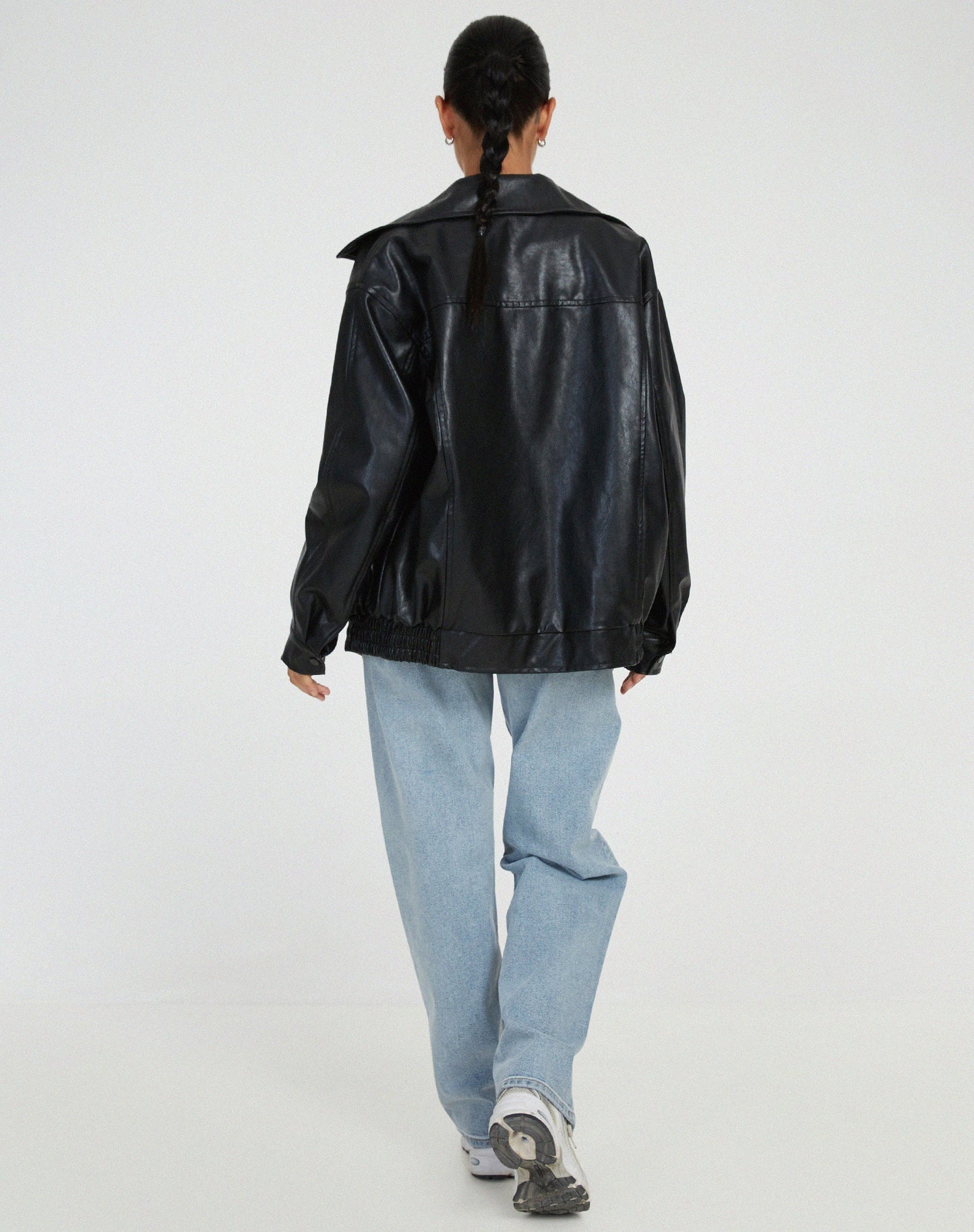Out-Shine | Oversized leather jacket