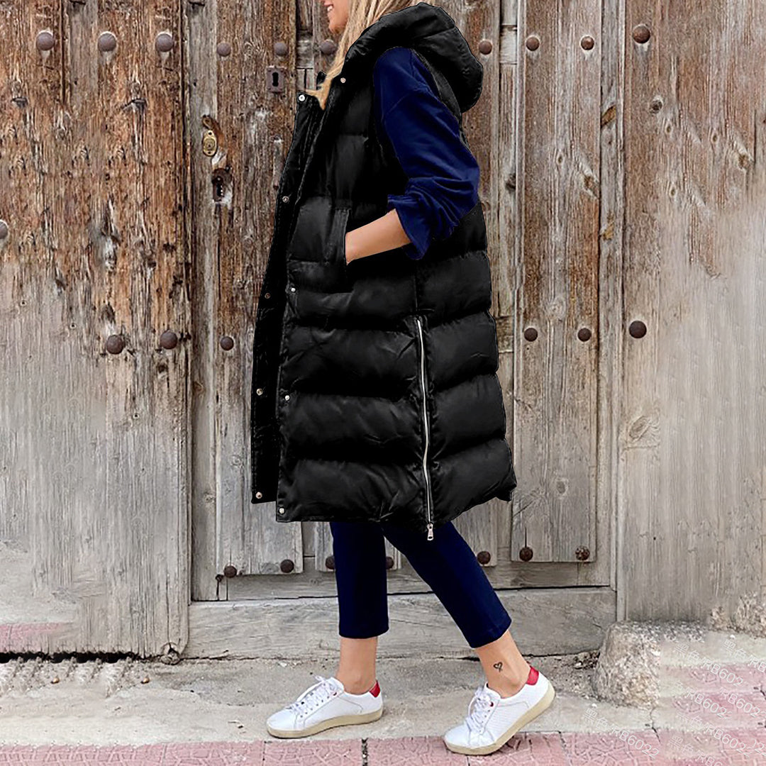 Out-Shine | Giorgi Long Winter Vest With Hood Cousin