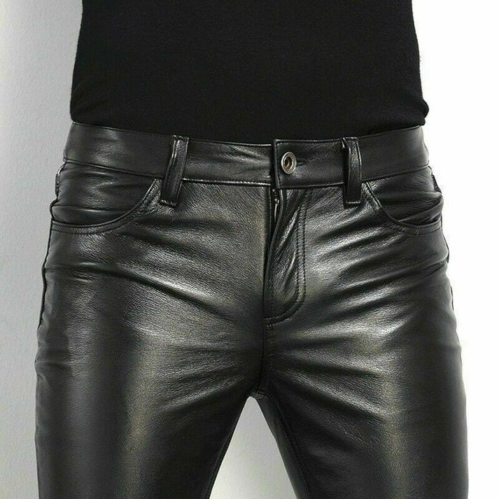 Out-Shine | Slim Fit Leather Pants