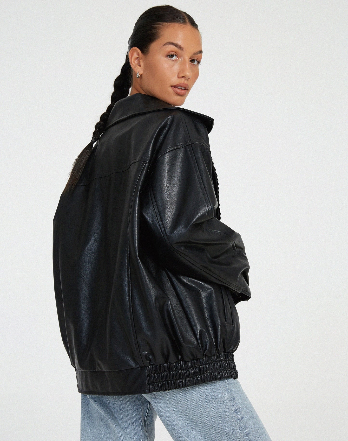 Out-Shine | Oversized leather jacket