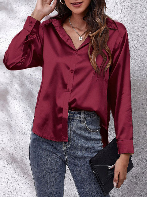 Out-Shine | Long Sleeve Silk Shirt