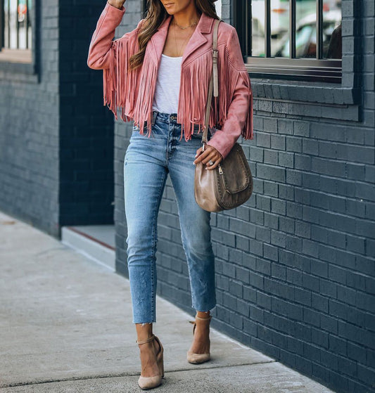 Out-Shine | Suede Fringed Jacket