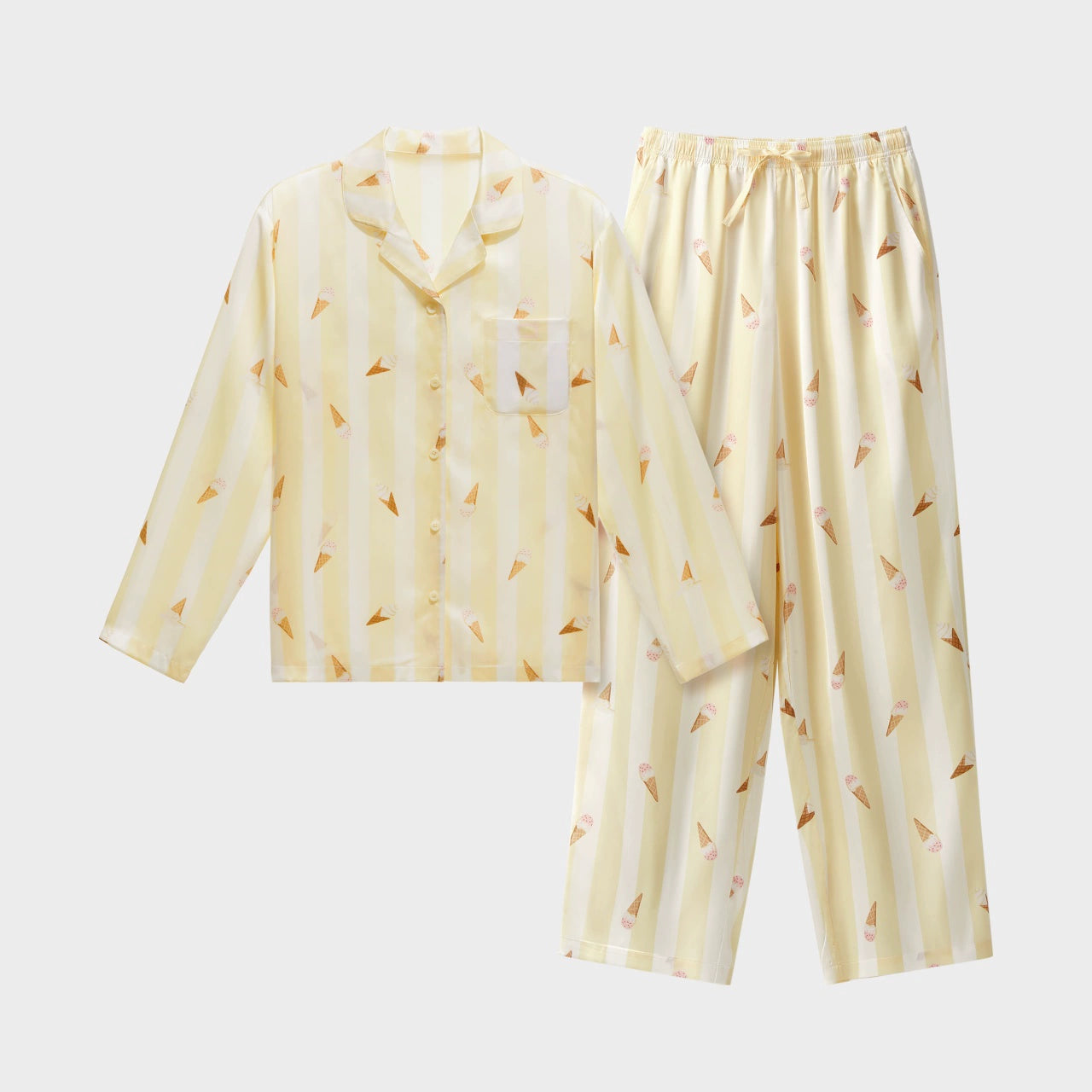 Out-Shine | Men's and Women's Ice Silk Pajamas Loungewear Set
