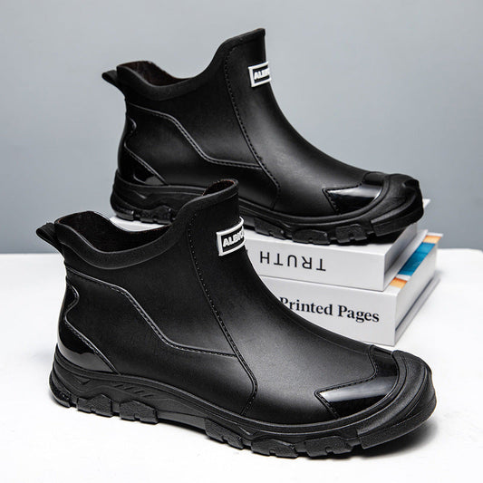 Out-Shine | Men's Waterproof Rubber Boots With Non-Slip Sole And Flexible Entry