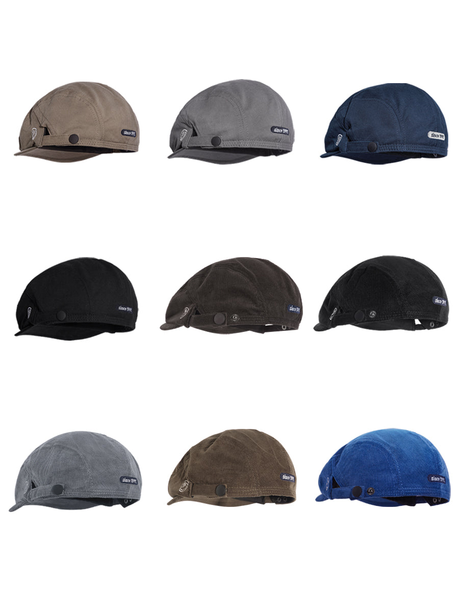 Out-Shine | Men's and Women's, Reverse Beret Hat, Duck Tongue Retro Hat