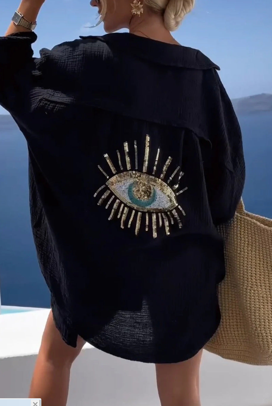 Out-Shine | Reverse Collar Cotton - Linen Shirt For Spring/Summer