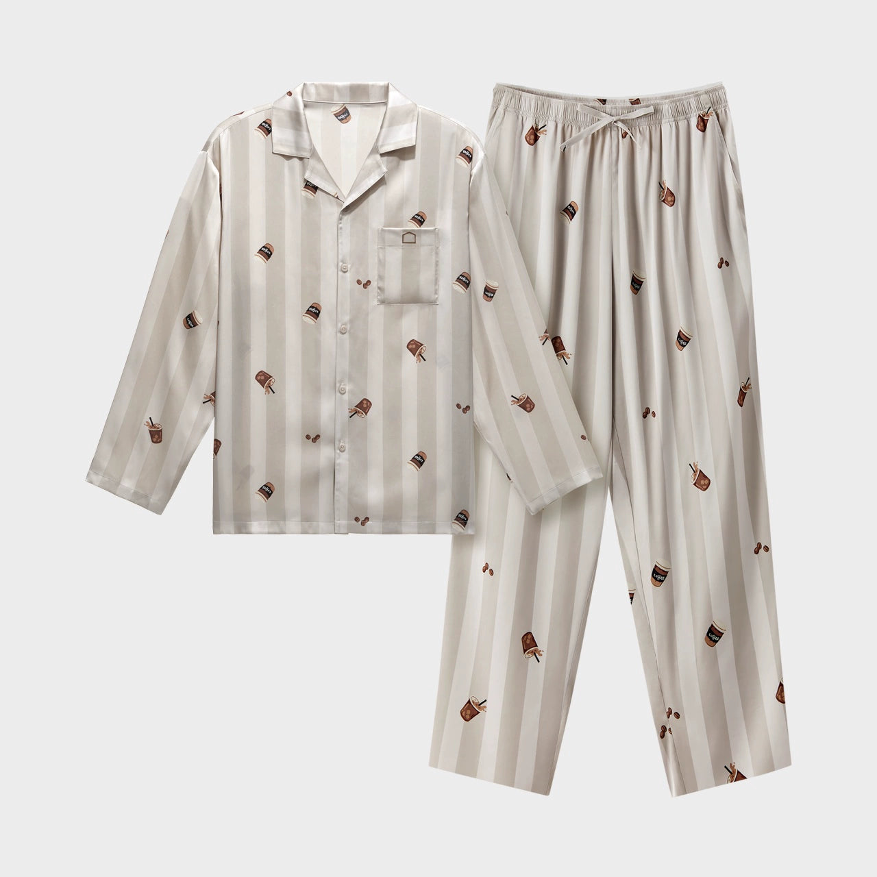 Out-Shine | Men's and Women's Ice Silk Pajamas Loungewear Set