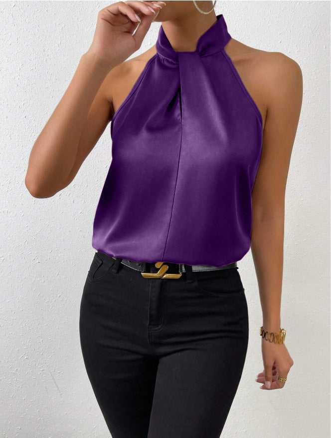 Out-Shine | Ladies Knot Neck Style Top Silk
