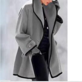 Brilla con luz propia | Abrigo de lana con capucha suelto multicolor