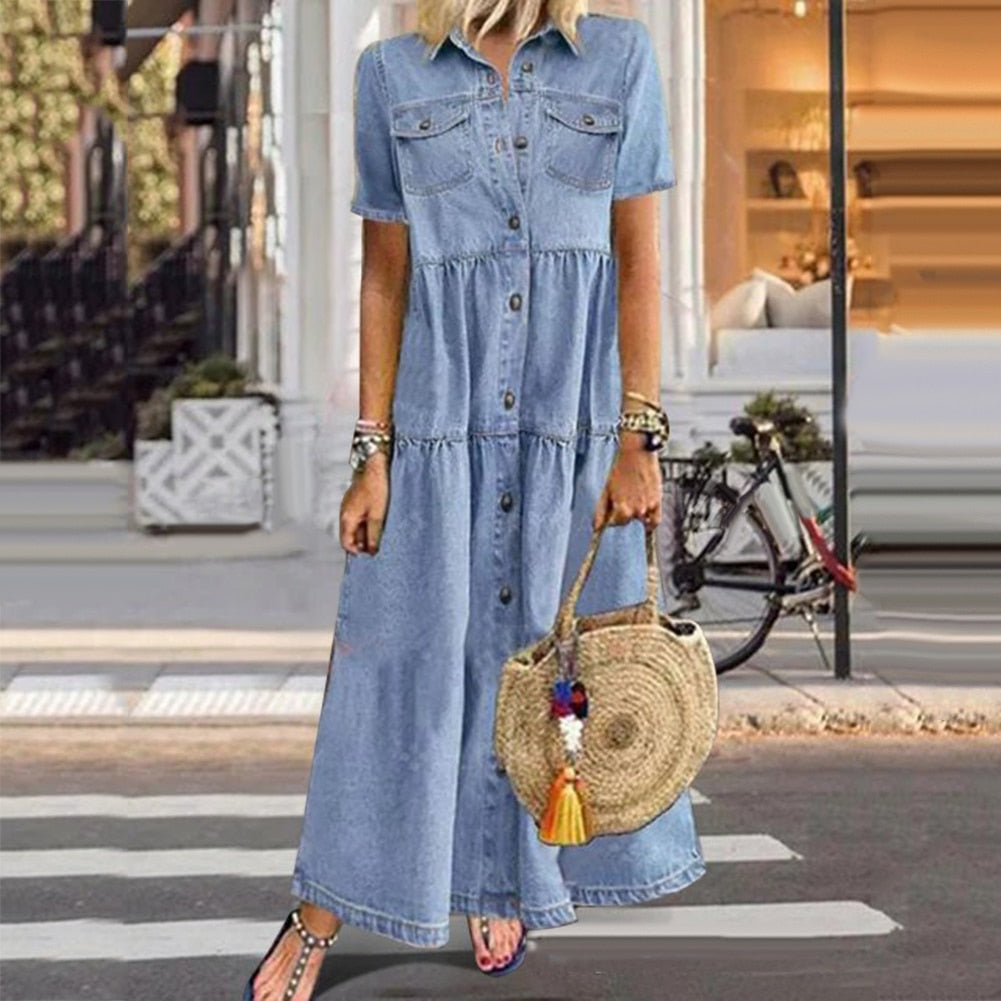 Out-Shine | Slimming Denim Dress