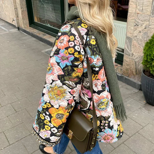 Out-Shine | Open Front Floral Jacket