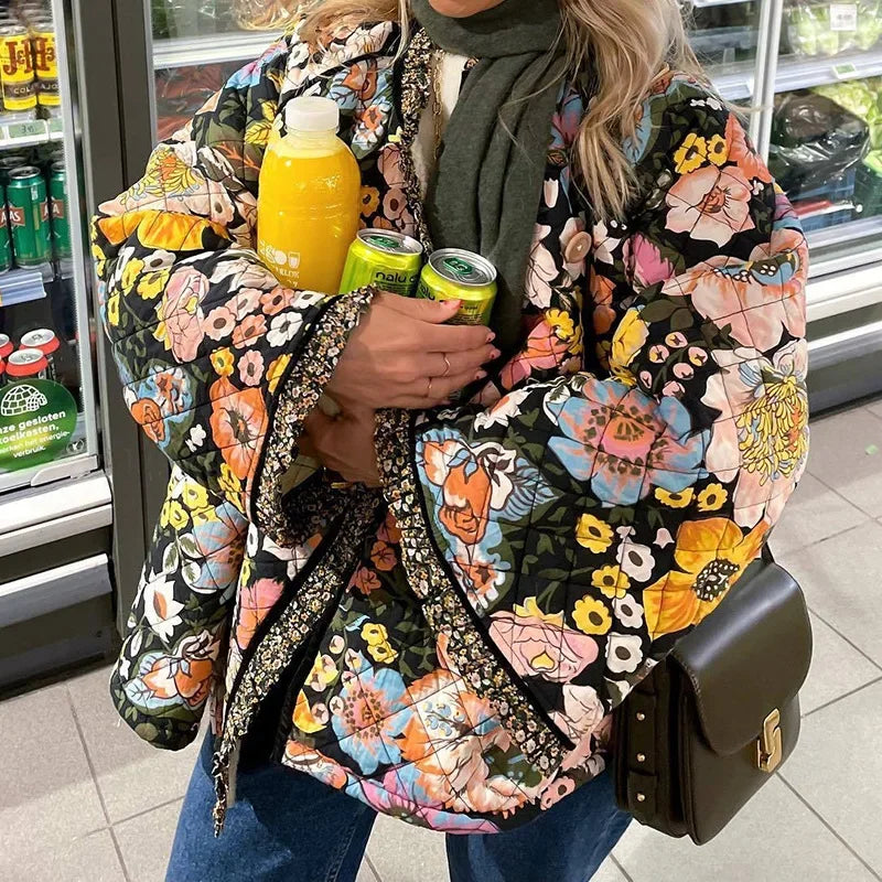 Out-Shine | Open Front Floral Jacket