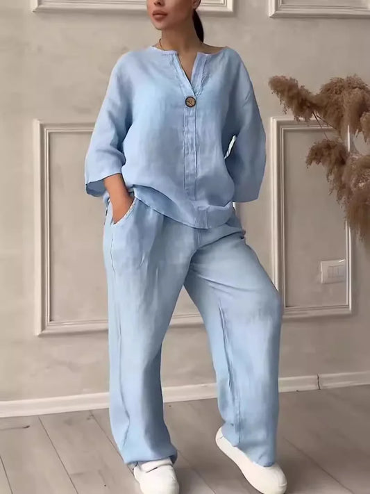 Out-Shine | Comfortable Casual Linen Co-Ord Set