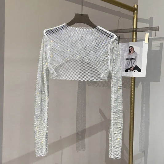 Out-Shine | Long Arm Mesh Top