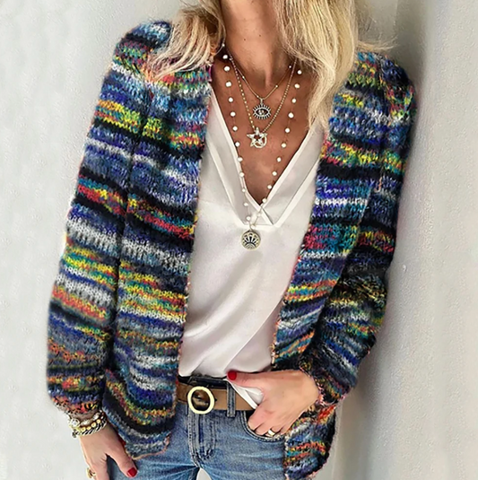Out-Shine | Colorful Striped Cardigan
