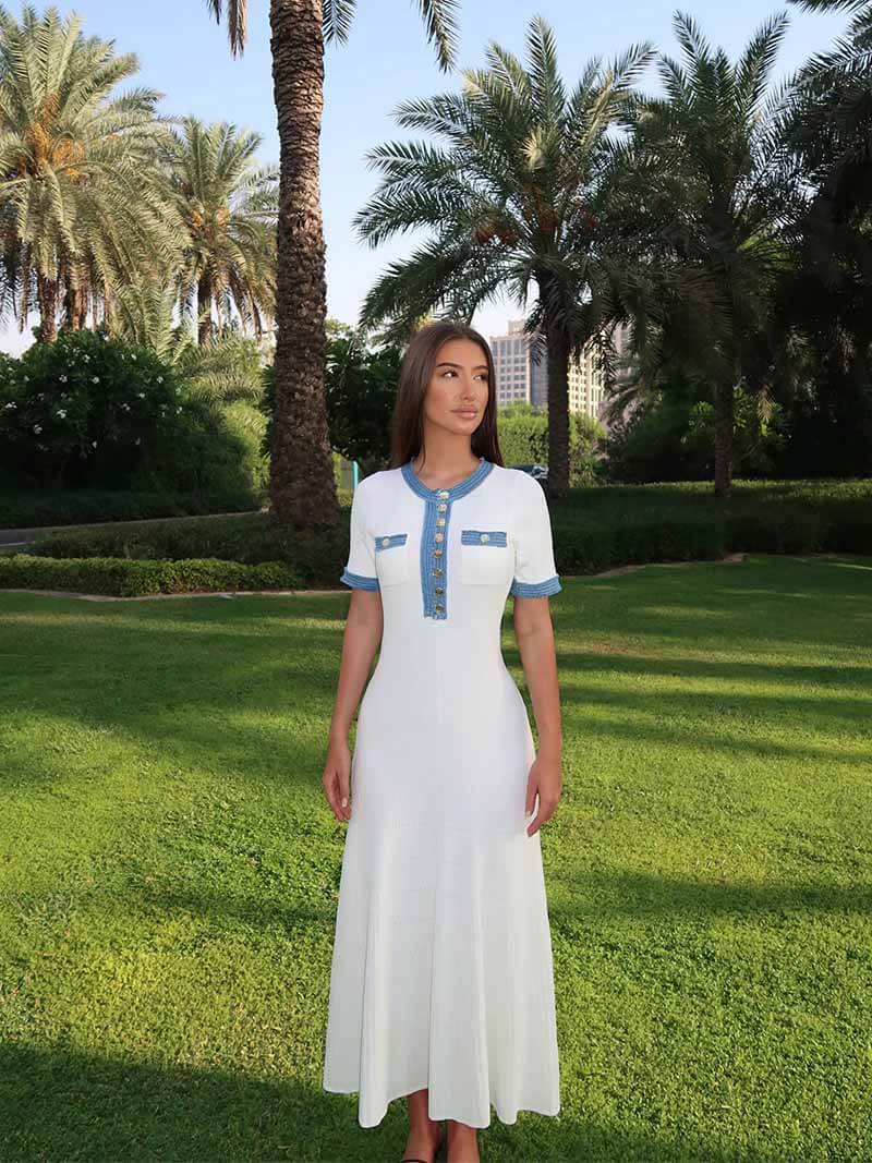 Brilla con luz propia | Krick decorativo con inserción de flecos de mezclilla