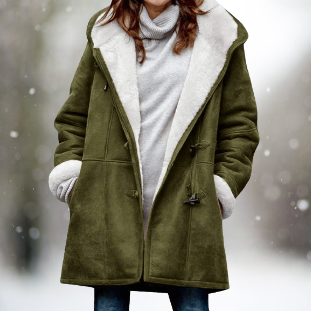 Out-Shine | Premium Suede Fleece Jacket with Half-Length Hood