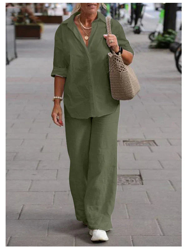 Out-Shine | Cotton Linen Shirt & Trouser Set