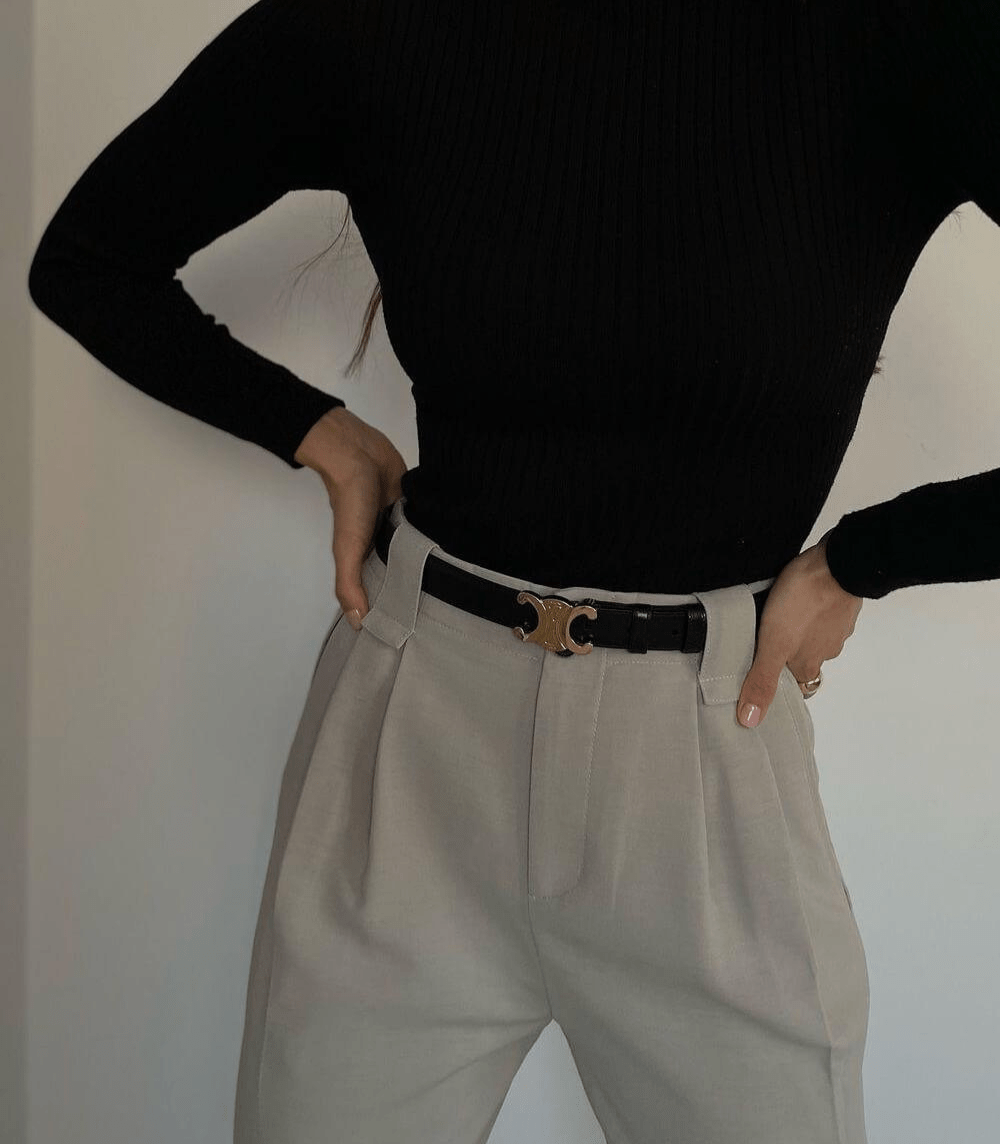 Out-Shine | Sophisticated Belt With Gold Accents