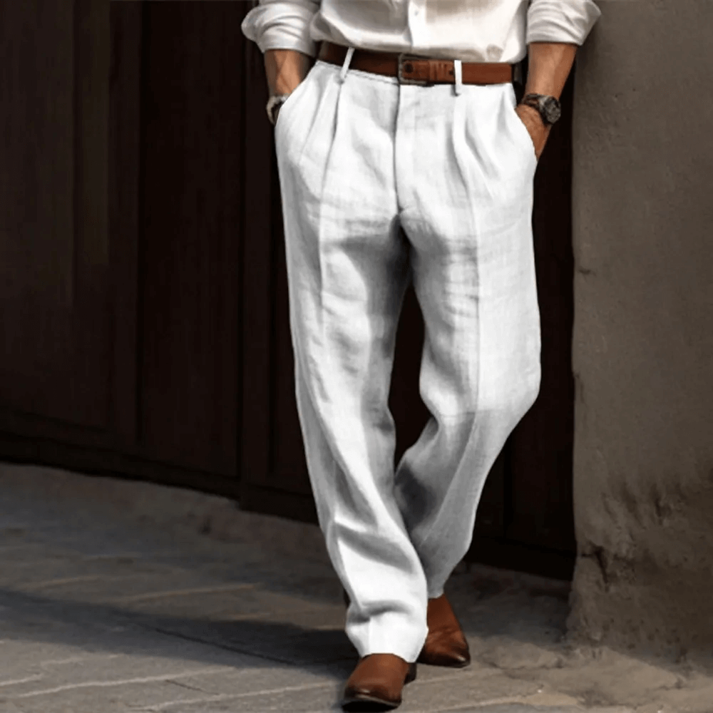 Out-Shine | Beautiful Retro Linen Pants In Wide Cut Style