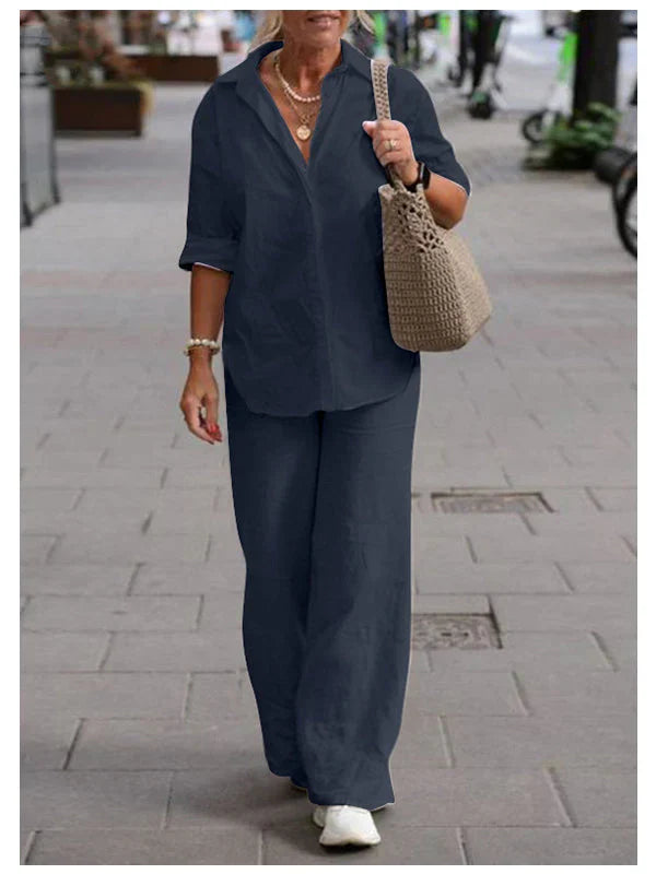 Out-Shine | Cotton Linen Shirt & Trouser Set