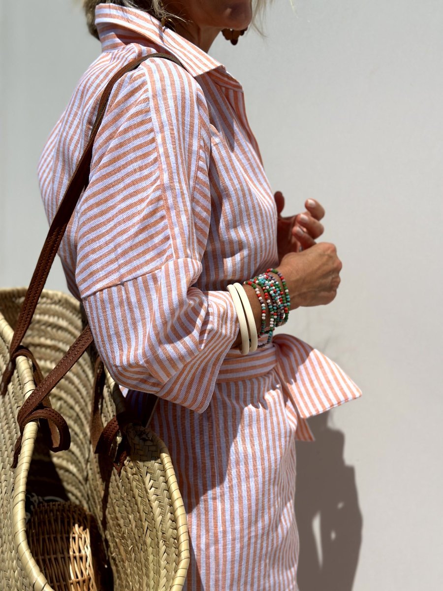 Out-Shine | Classic Striped Shirt Dress