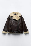 Out-Shine | Jacket Featuring A Vegan Leather Lapel Accent