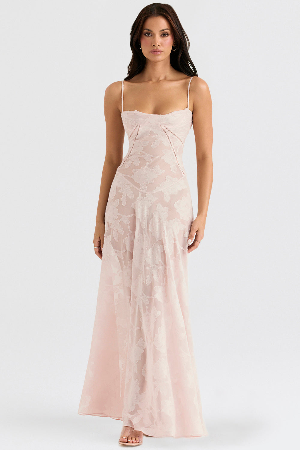 Out-Shine | Maxi Dress With Floral Lace