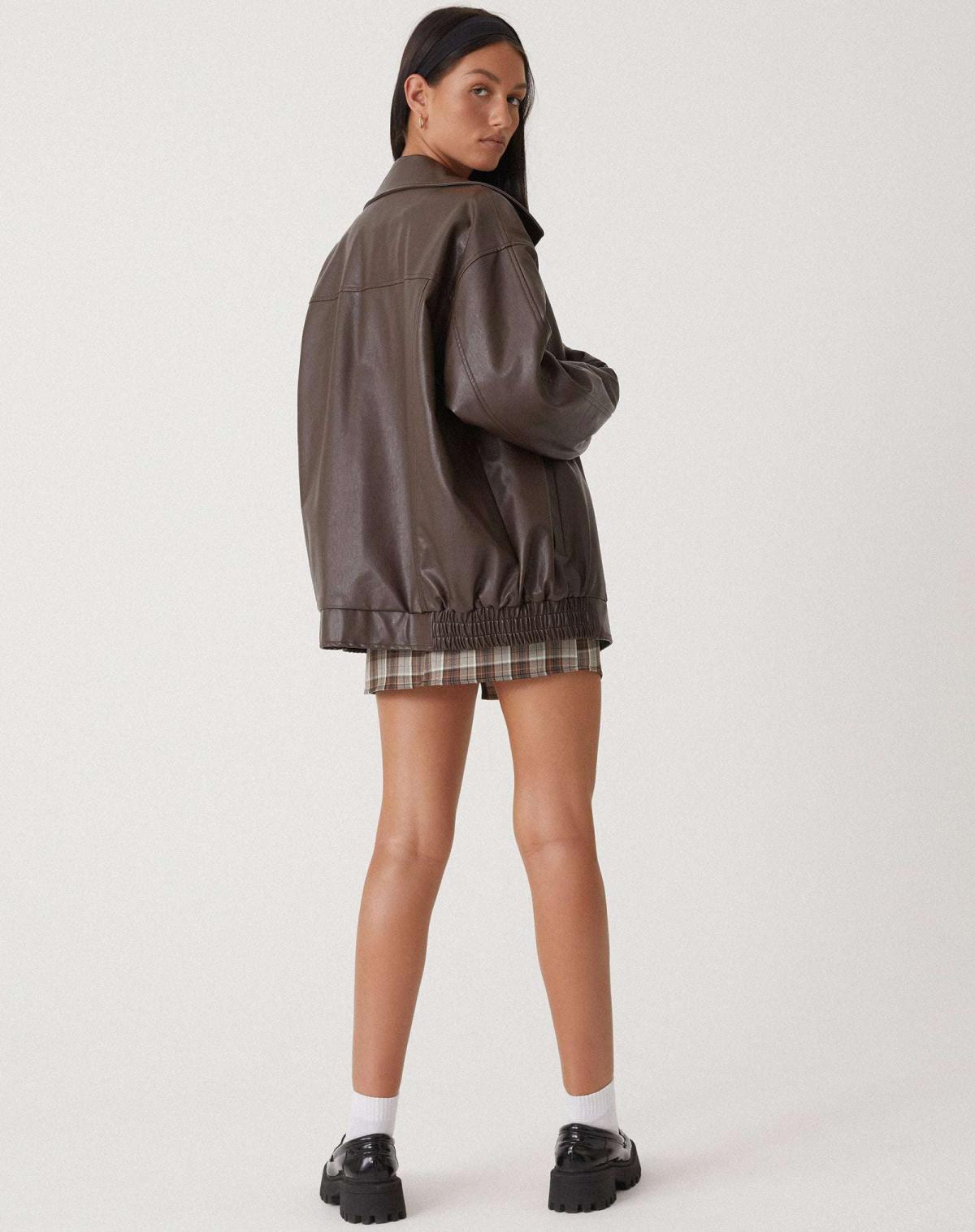 Out-Shine | Oversized leather jacket